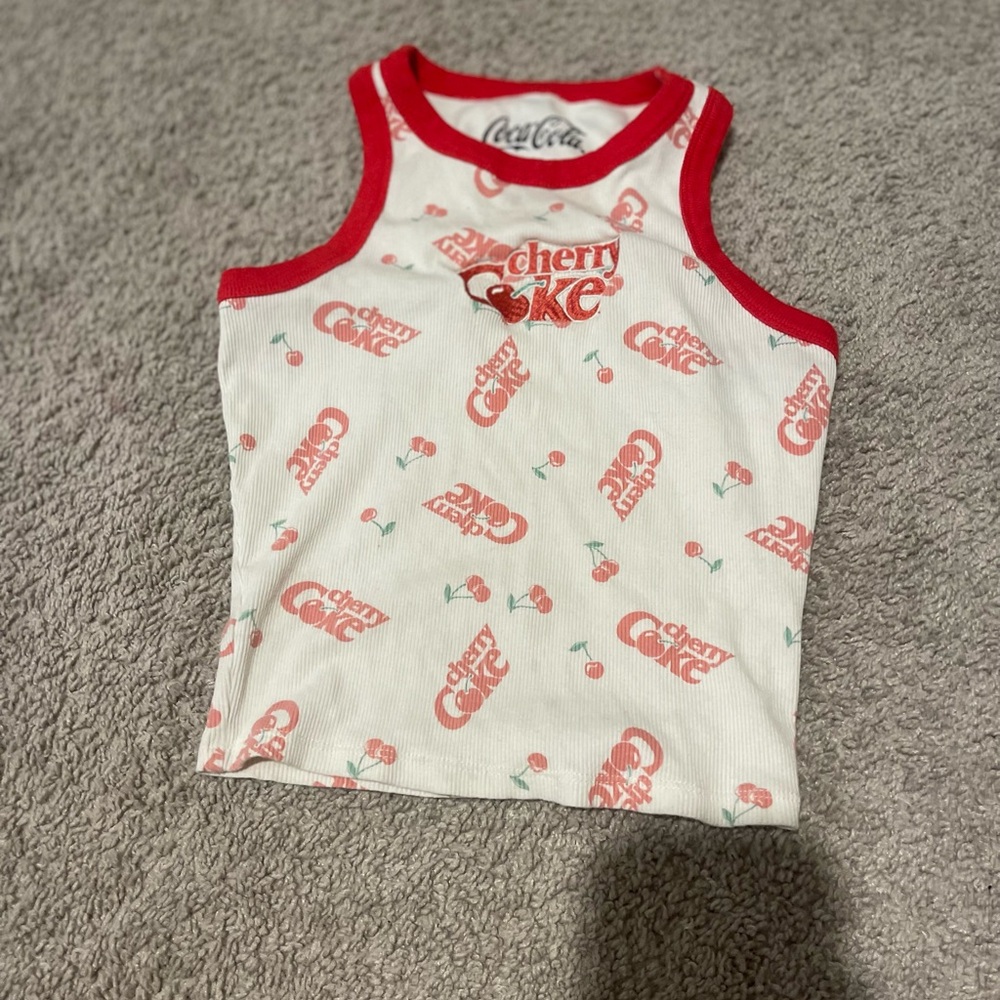 Coca Cola Cherry Coke Tank Top - White and Red